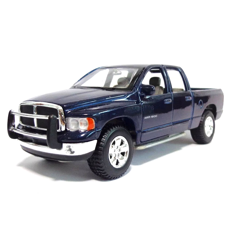 Miniatura Dodge Ram Quad Cab 2002 Azul Maisto 1/27