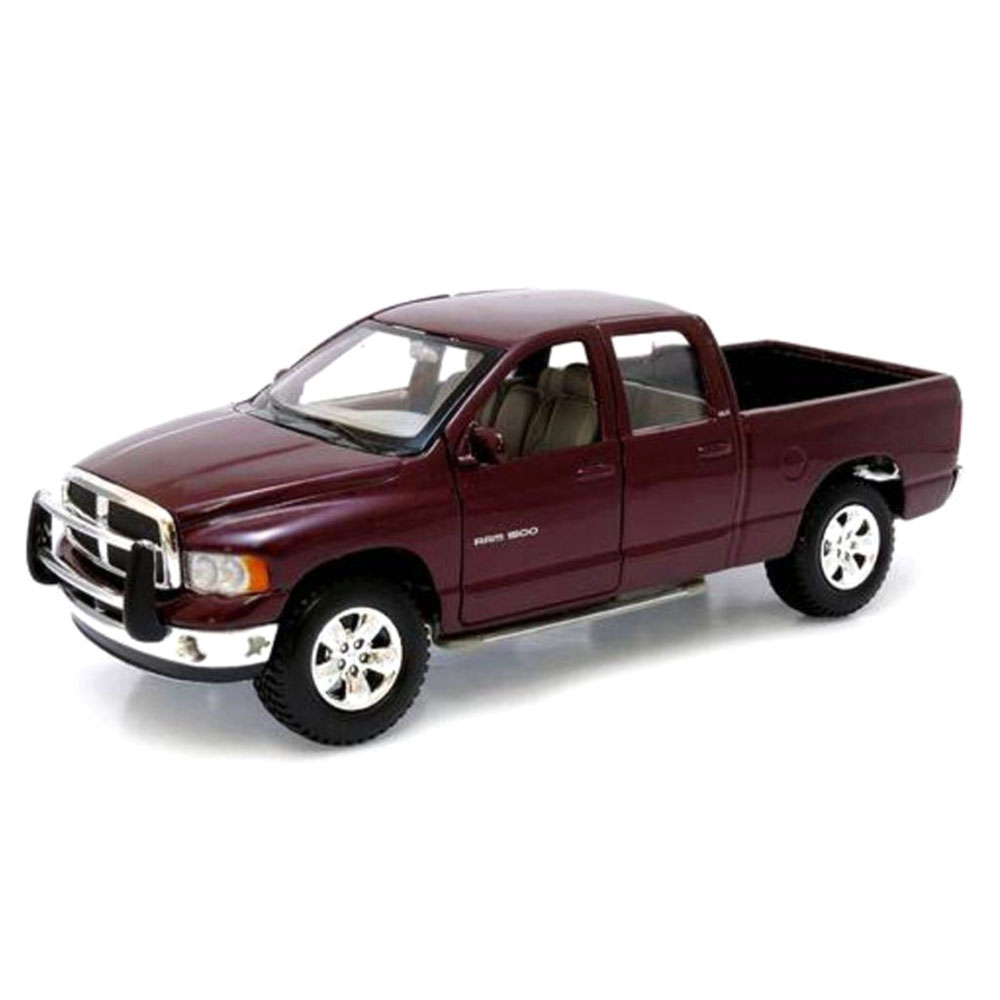 Miniatura Dodge Ram Quad Cab 2002 Vinho Maisto 1/27