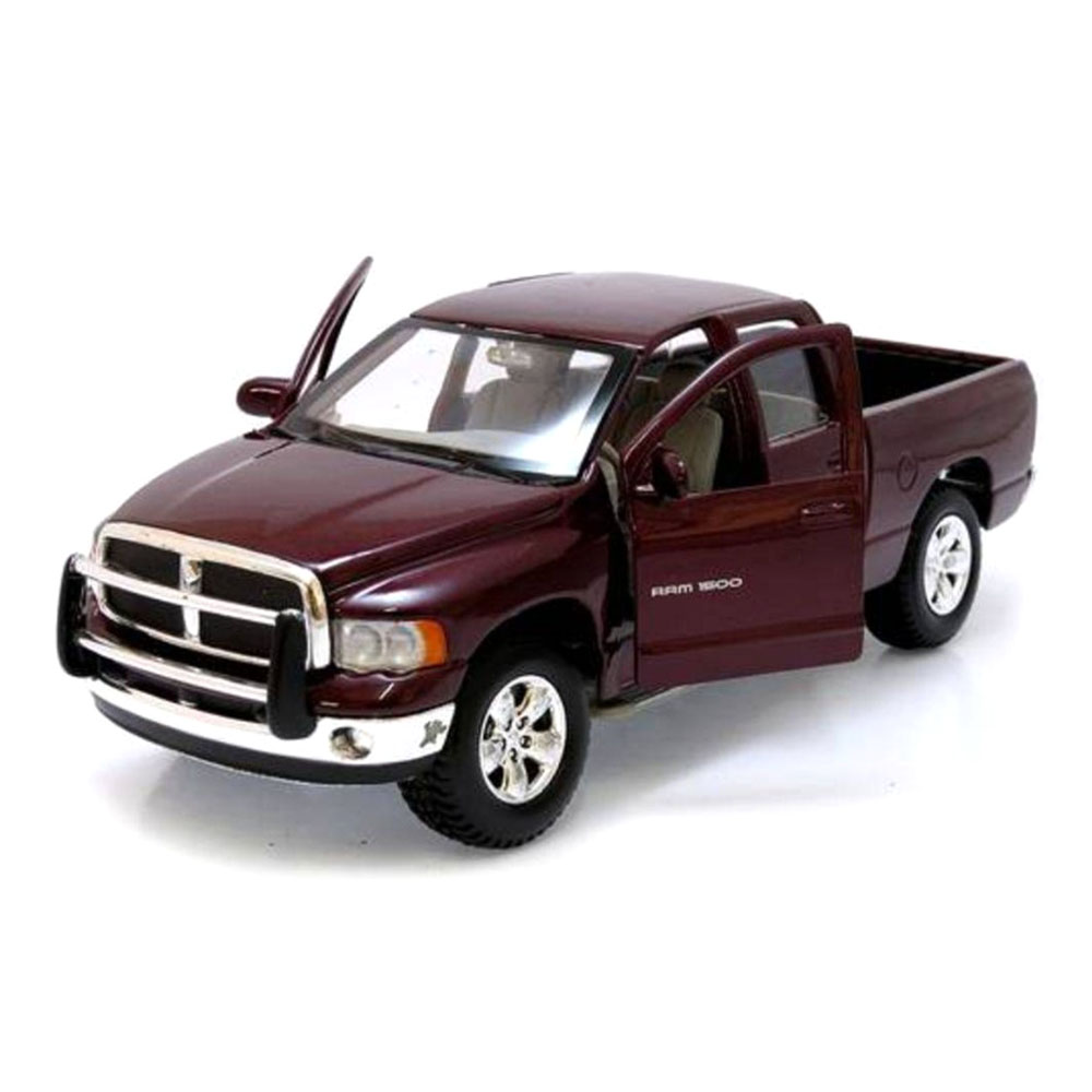 Miniatura Dodge Ram Quad Cab 2002 Vinho Maisto 1/27 - Imagem 2