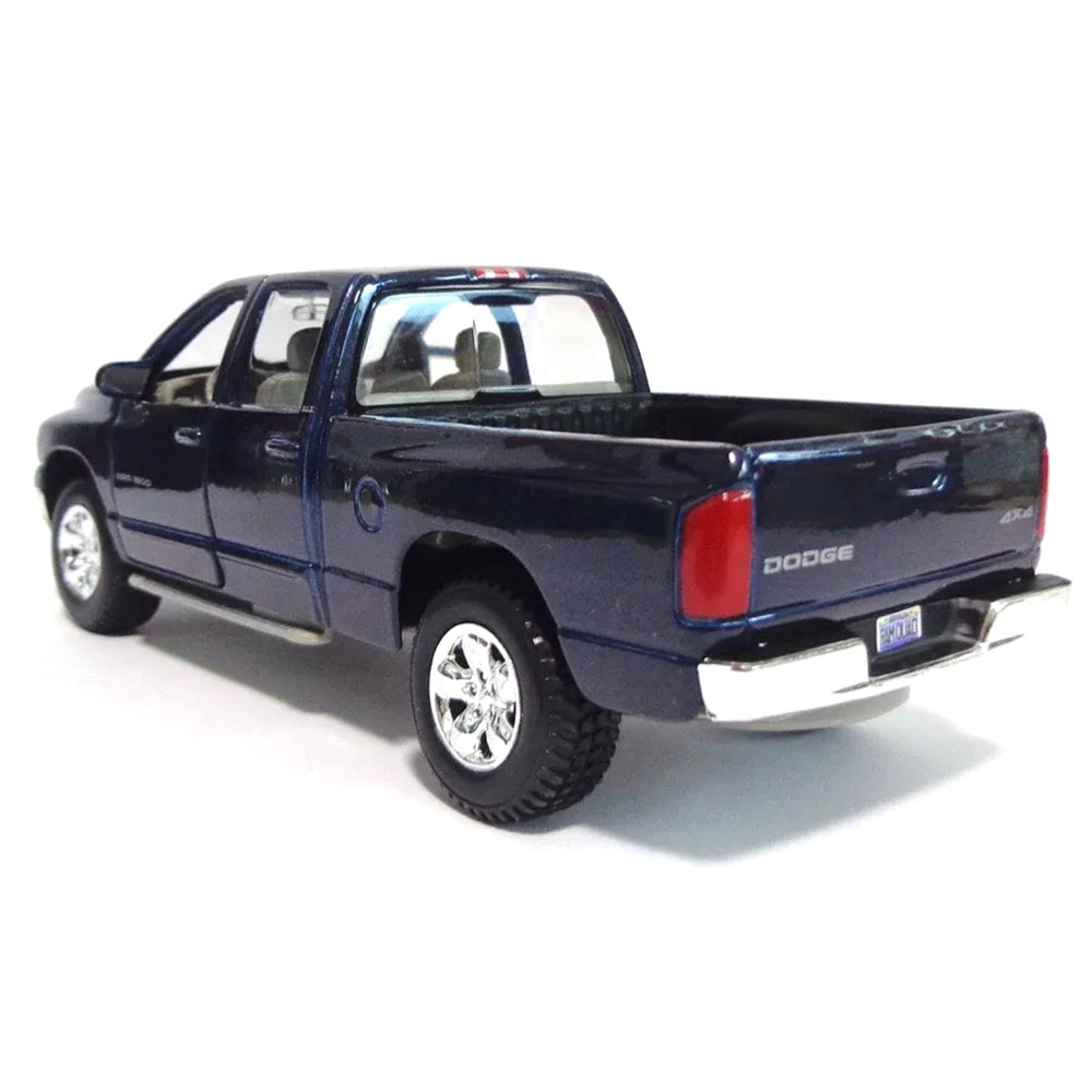 Miniatura Dodge Ram Quad Cab 2002 Azul Maisto 1/27 - Imagem 2