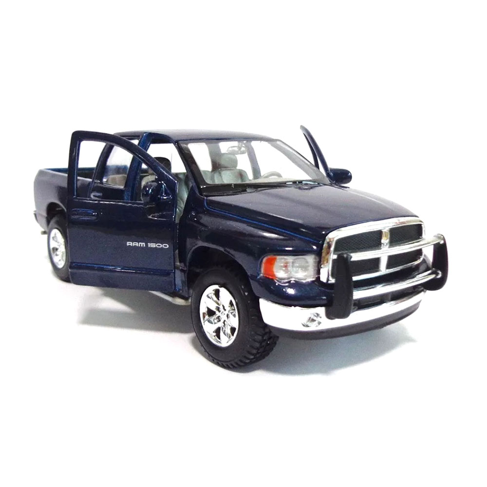 Miniatura Dodge Ram Quad Cab 2002 Azul Maisto 1/27 - Imagem 4