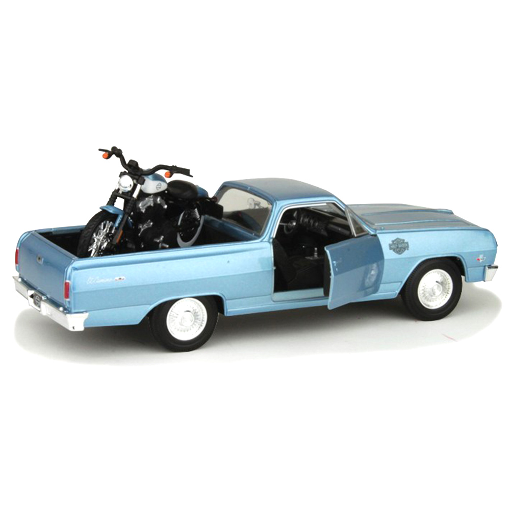 Miniatura El Camino 1965 1/25 + Xl 1200N Nightster 2007 1/24 - Imagem 3