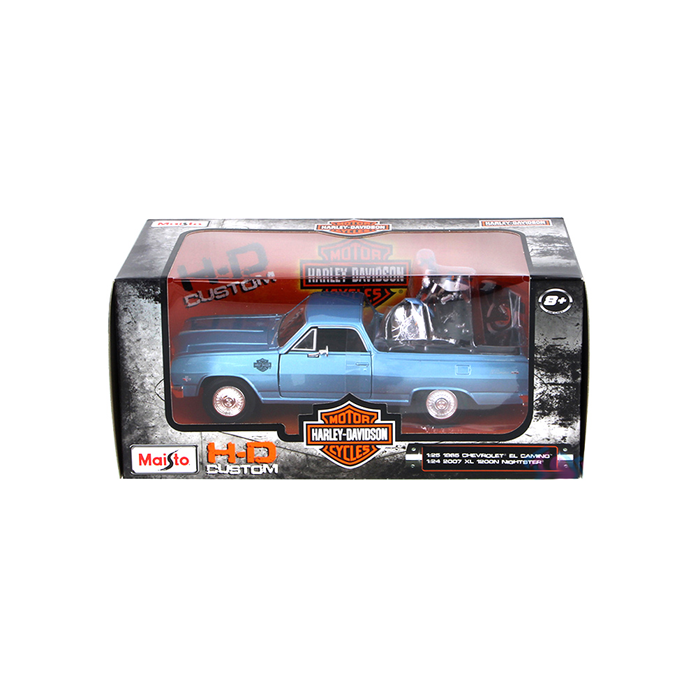 Miniatura El Camino 1965 1/25 + Xl 1200N Nightster 2007 1/24 - Imagem 4