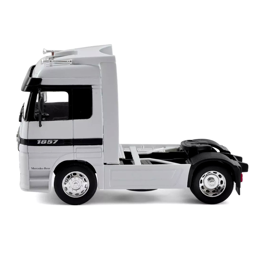 Miniatura Caminhão Mercedes Benz Actros Branco Welly 1/32 - Imagem 3