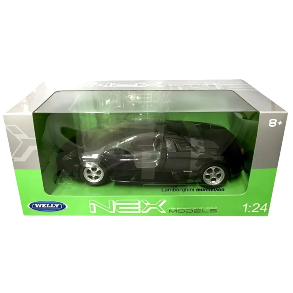 Miniatura Lamborghini Murciélago Preto Welly 1/24 - Imagem 6