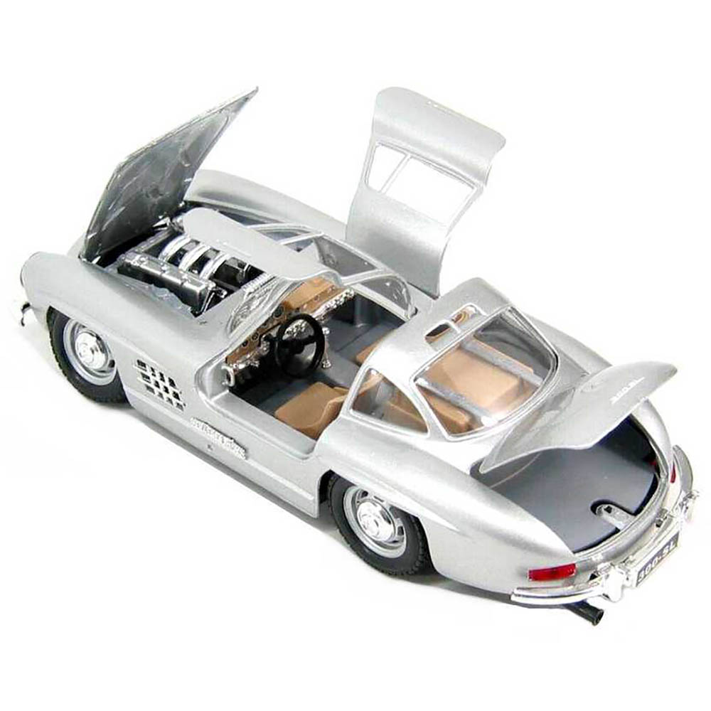Miniatura Mercedes Benz 300 Sl 1954 Bburago Prata 1/24 - Imagem 2