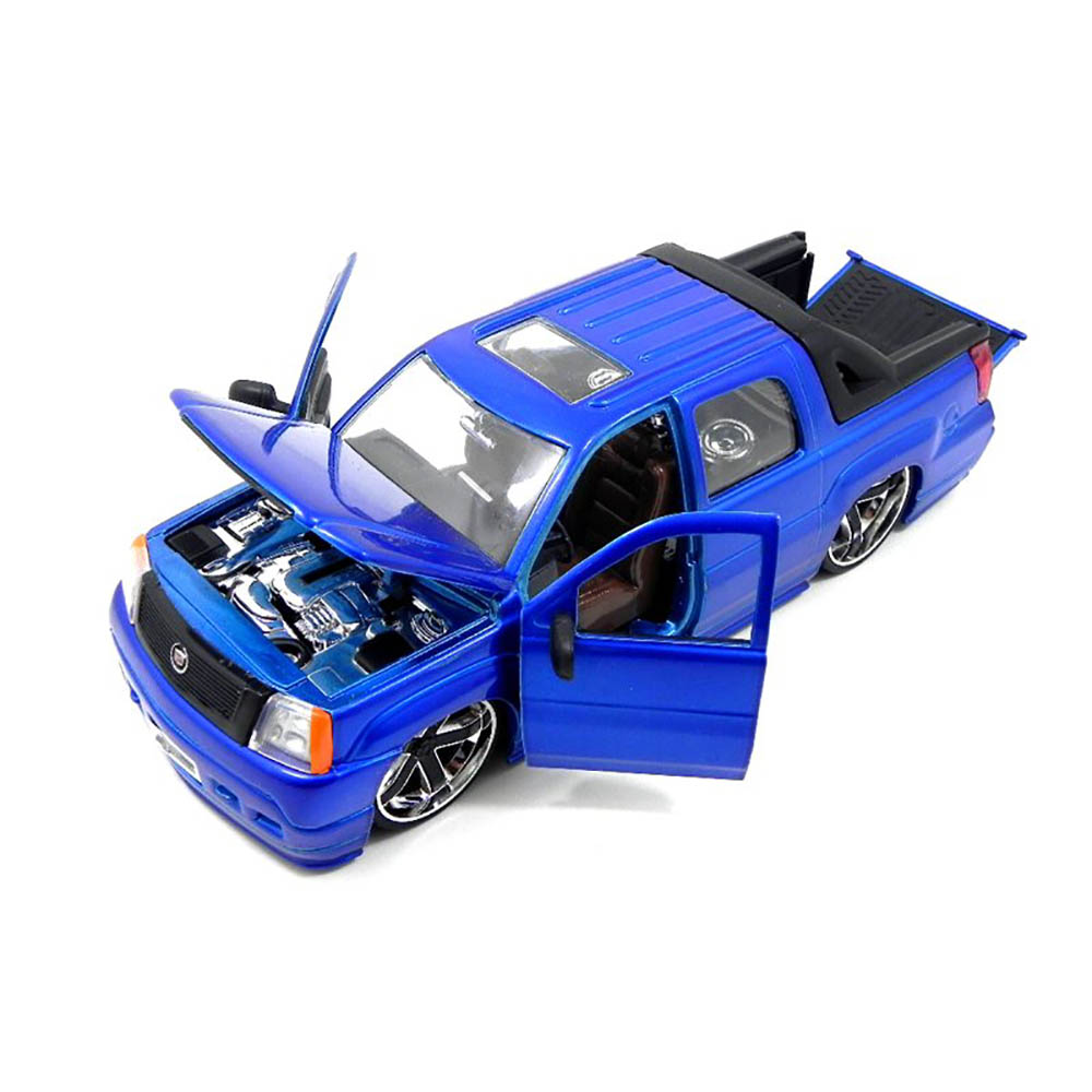 2002 Cadillac Escalade EXT Troca Rodas 1:24 Jada Toys Azul - Imagem 2