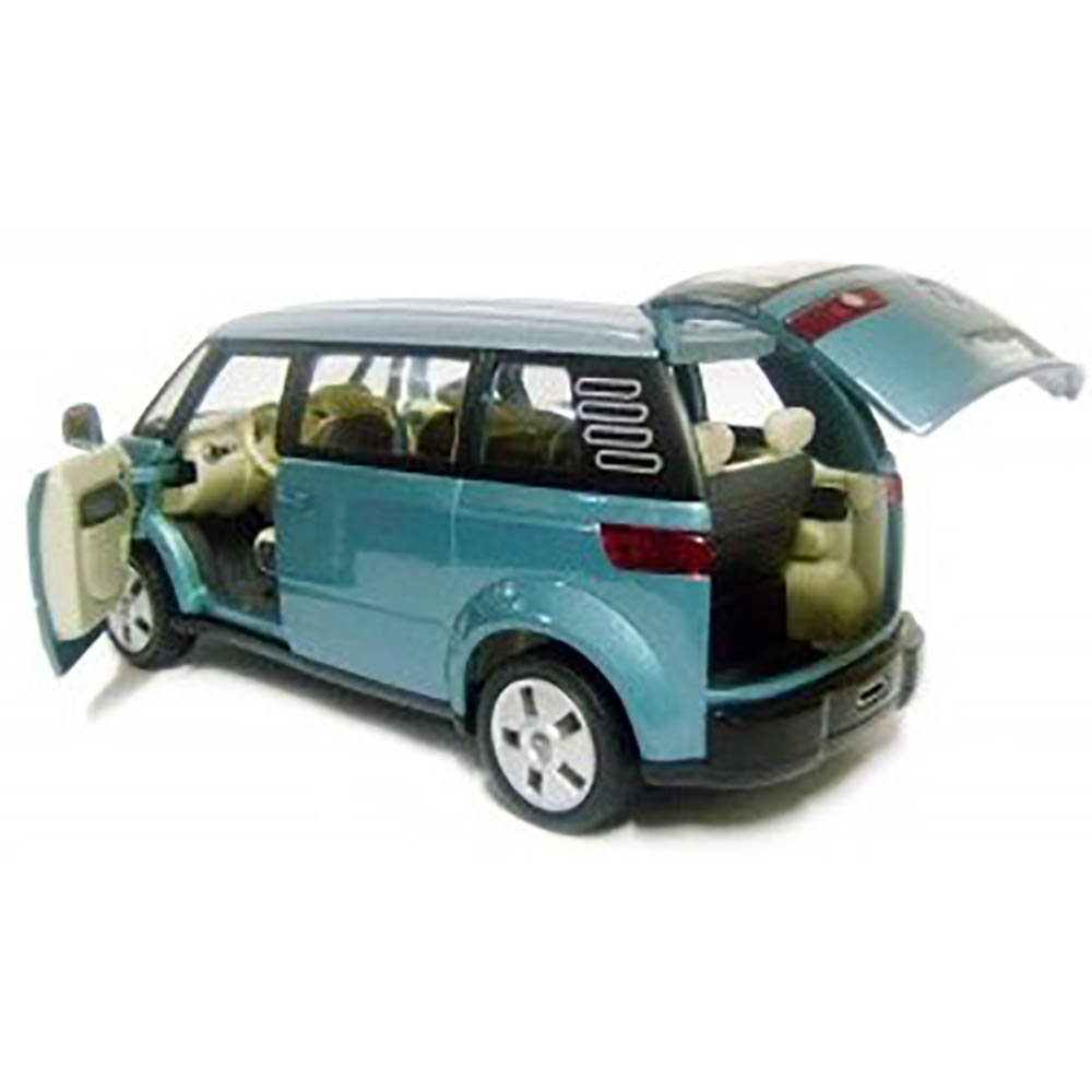 Miniatura Volkswagen Van Microbus 2001 Azul Welly 1/24 - Imagem 4