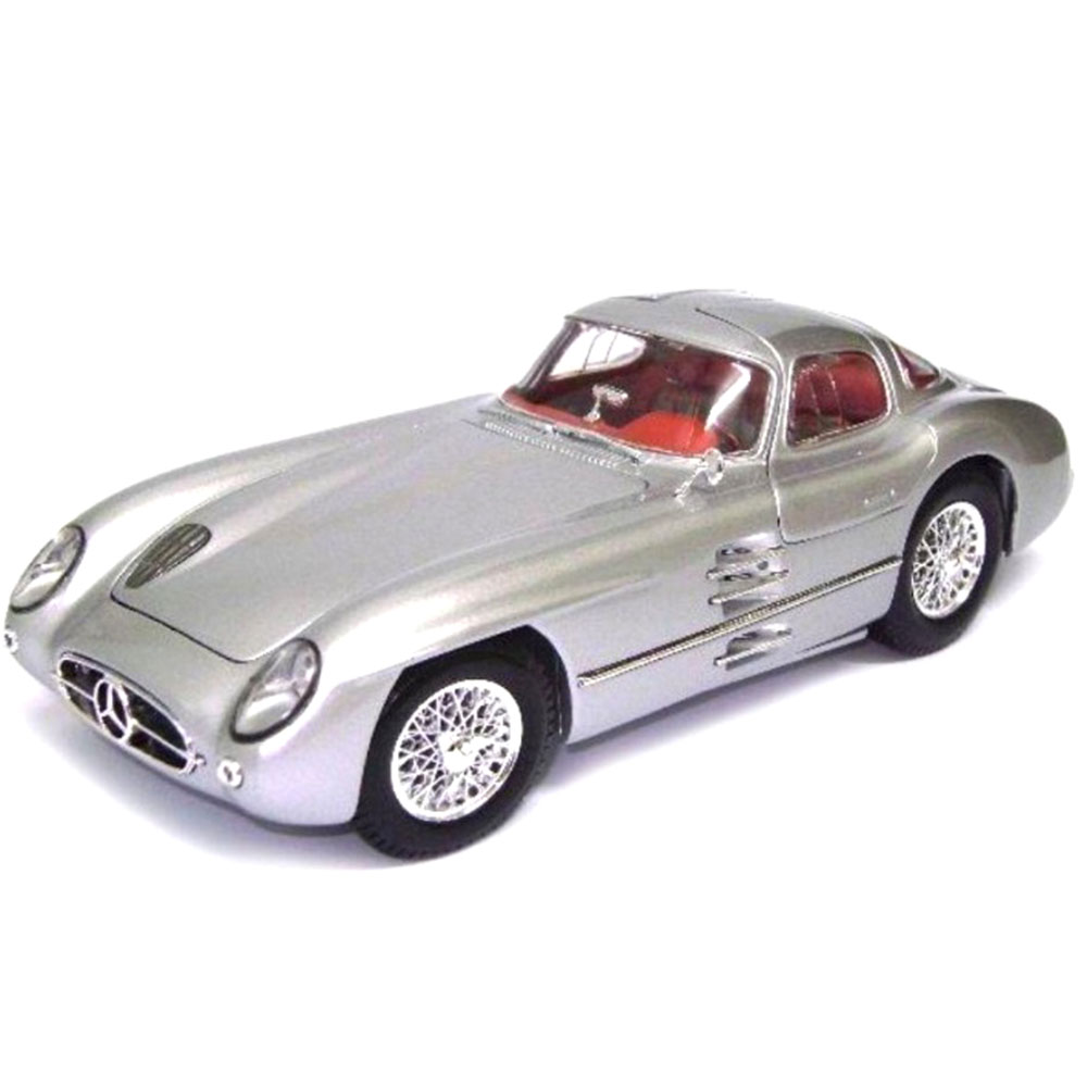 Miniatura Mercedes Benz 300 Slr Uhlenhaut Coupe Prata 1/18