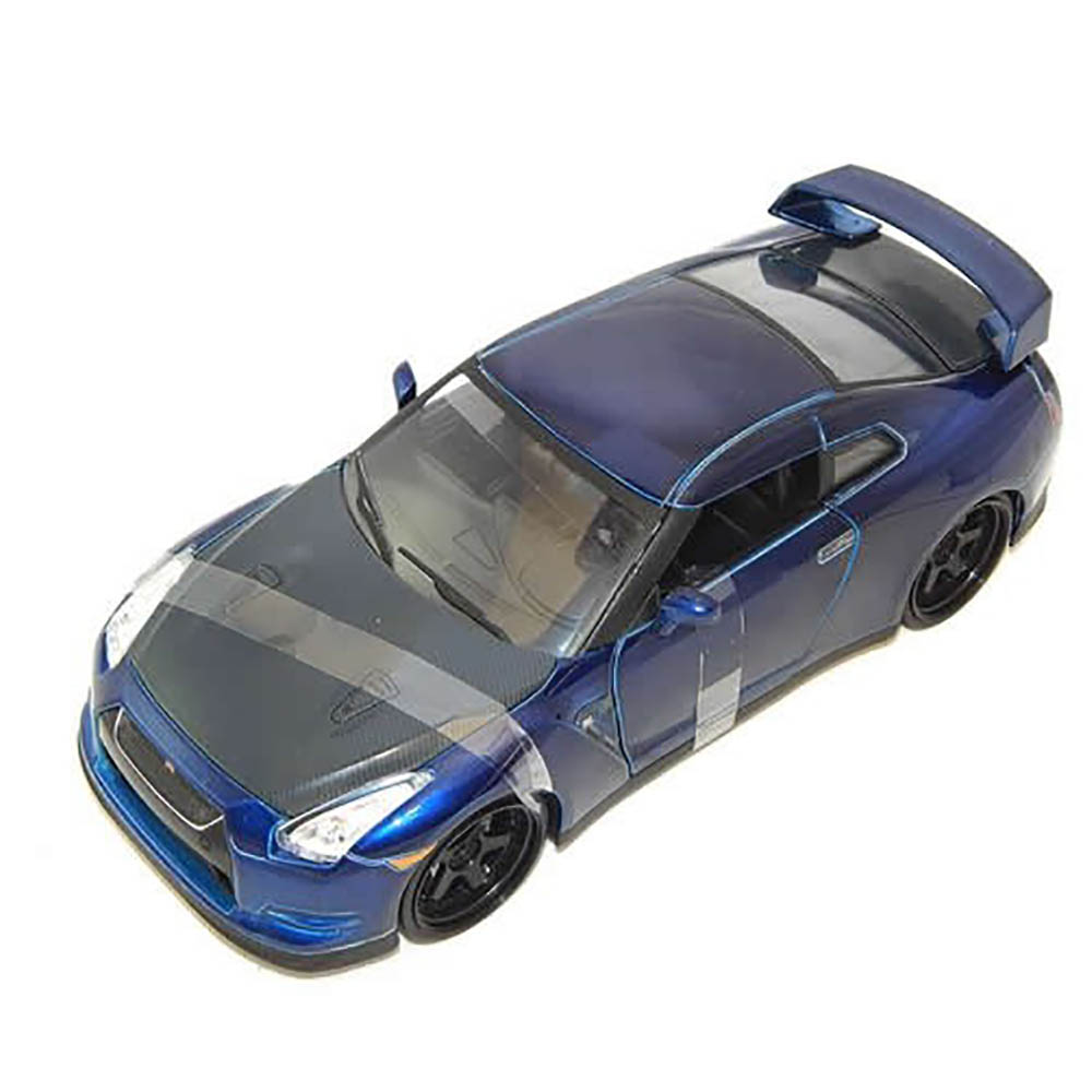Miniatura Nissan GT-R 2009 Velozes e Furiosos 7 Azul 1/24 - Imagem 5