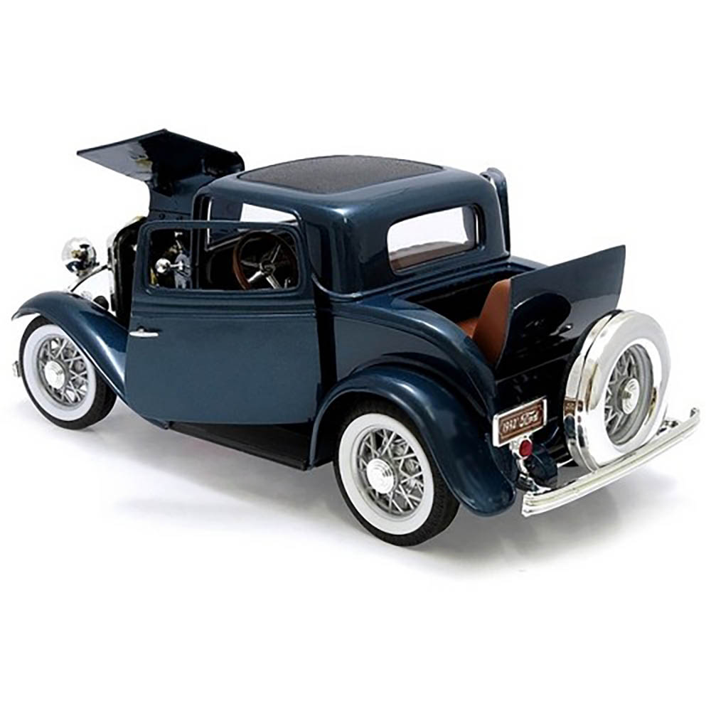 1932 Ford 3-Window Coupe 1:18 Yat Ming Azul - Imagem 4