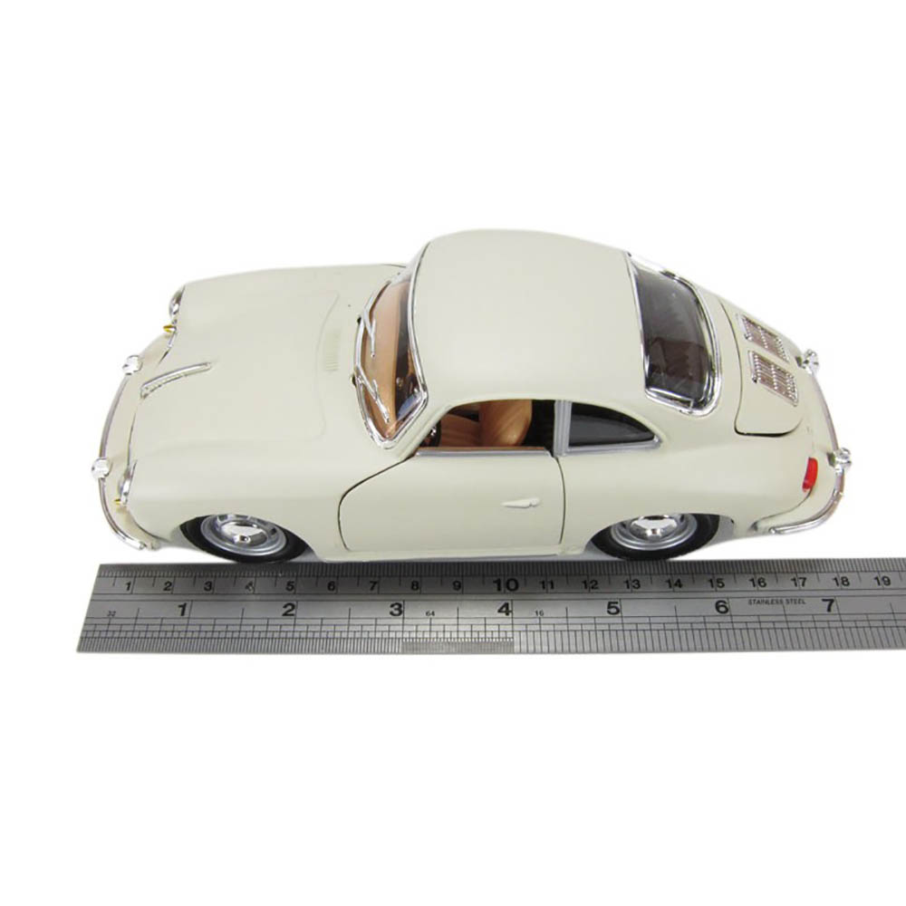 Miniatura Porsche 356B Coupe 1961 Creme Bburago 1/24 - Imagem 5