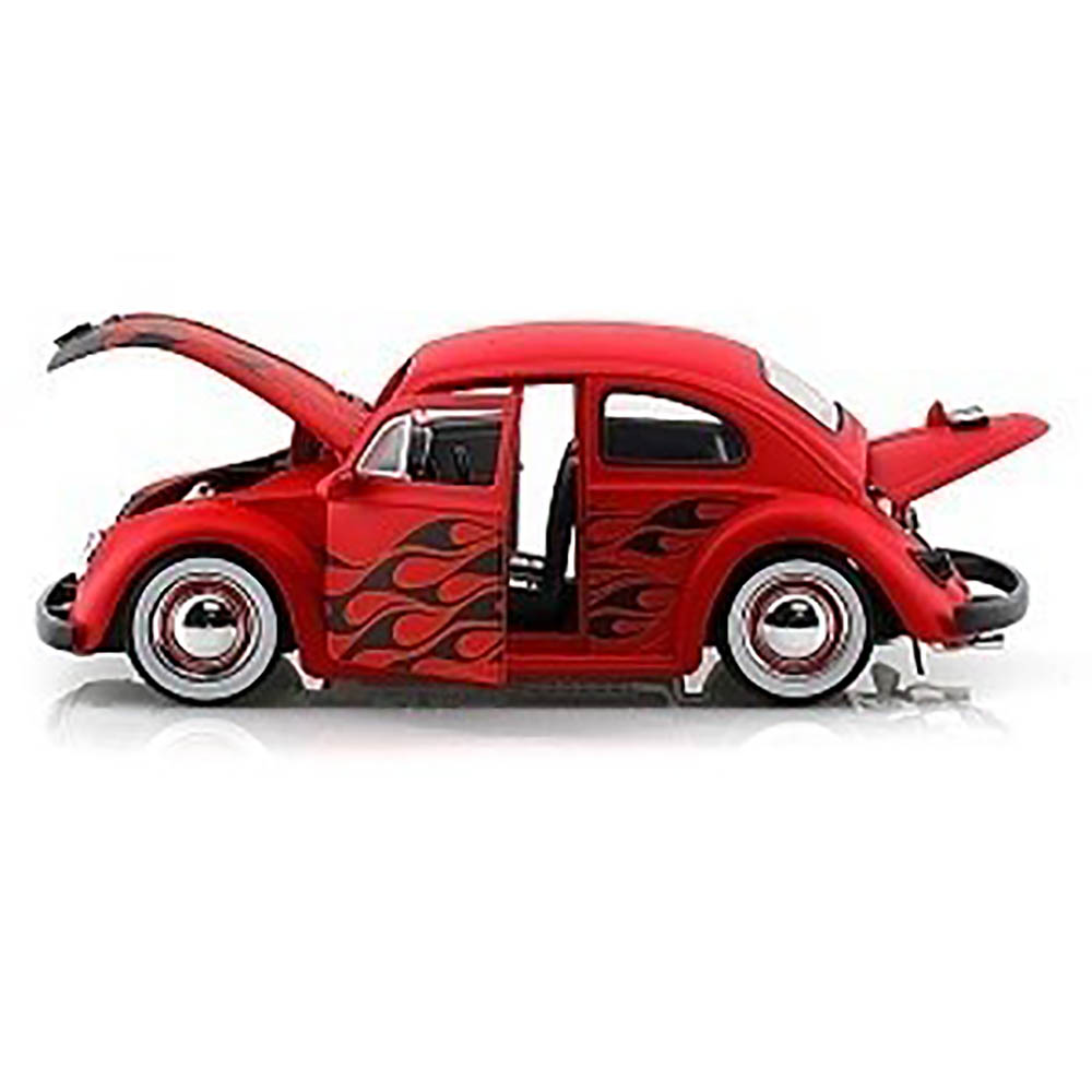 Miniatura Fusca Beetle Flames 1959 Vermelho Jada Toys 1/24 - Imagem 3