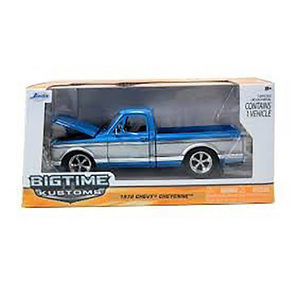 Miniatura Chevy Cheyenne 1972 Azul Jada Toys 1/24 - Imagem 4