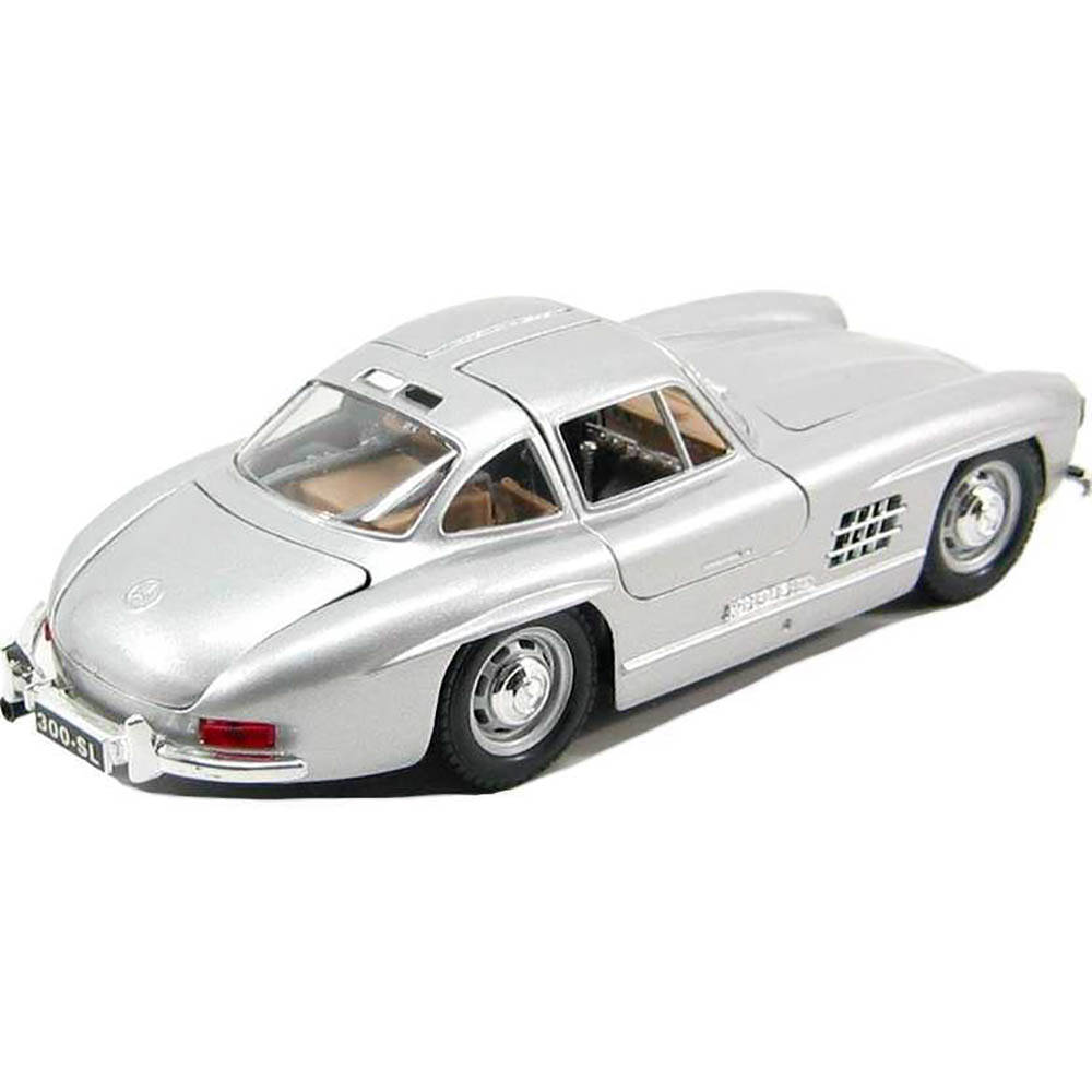 Miniatura Mercedes Benz 300 Sl 1954 Bburago Prata 1/24 - Imagem 3