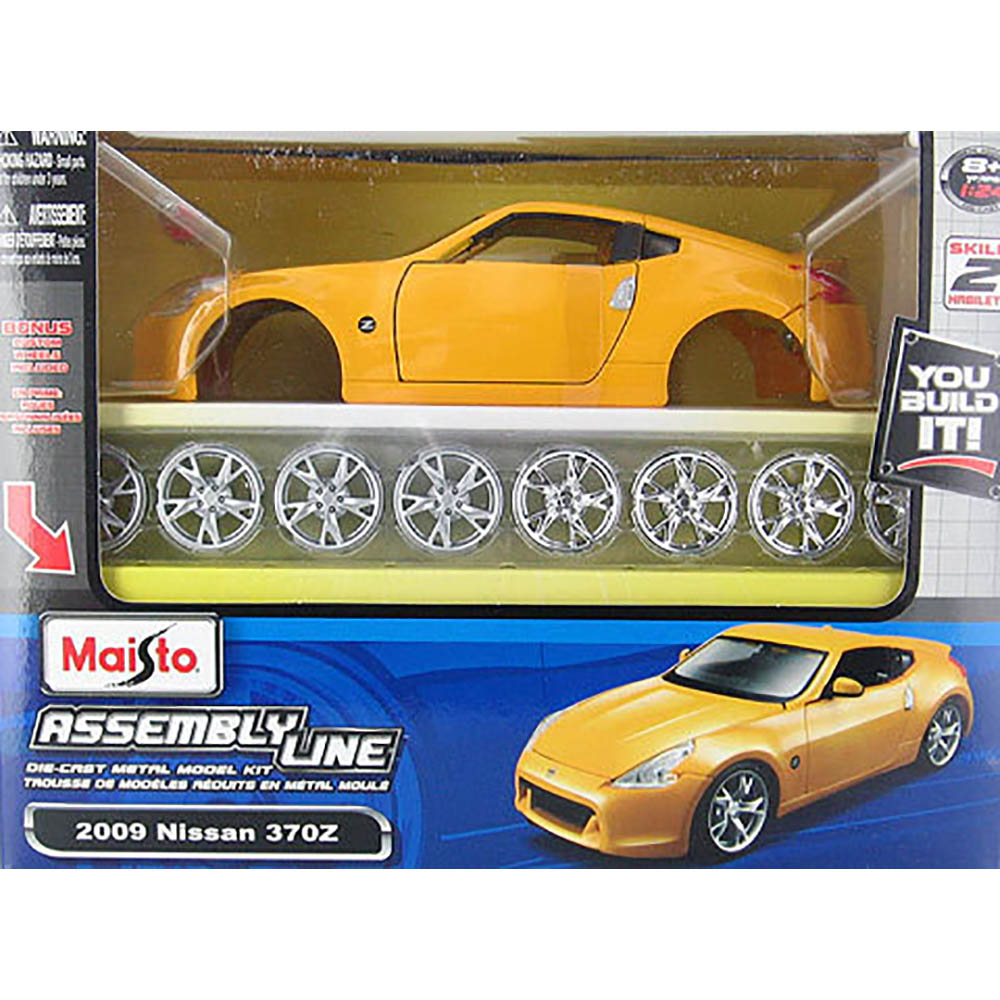 Miniatura Kit Para Montar 2009 Nissan 370z Amarelo 1/24 - Imagem 2