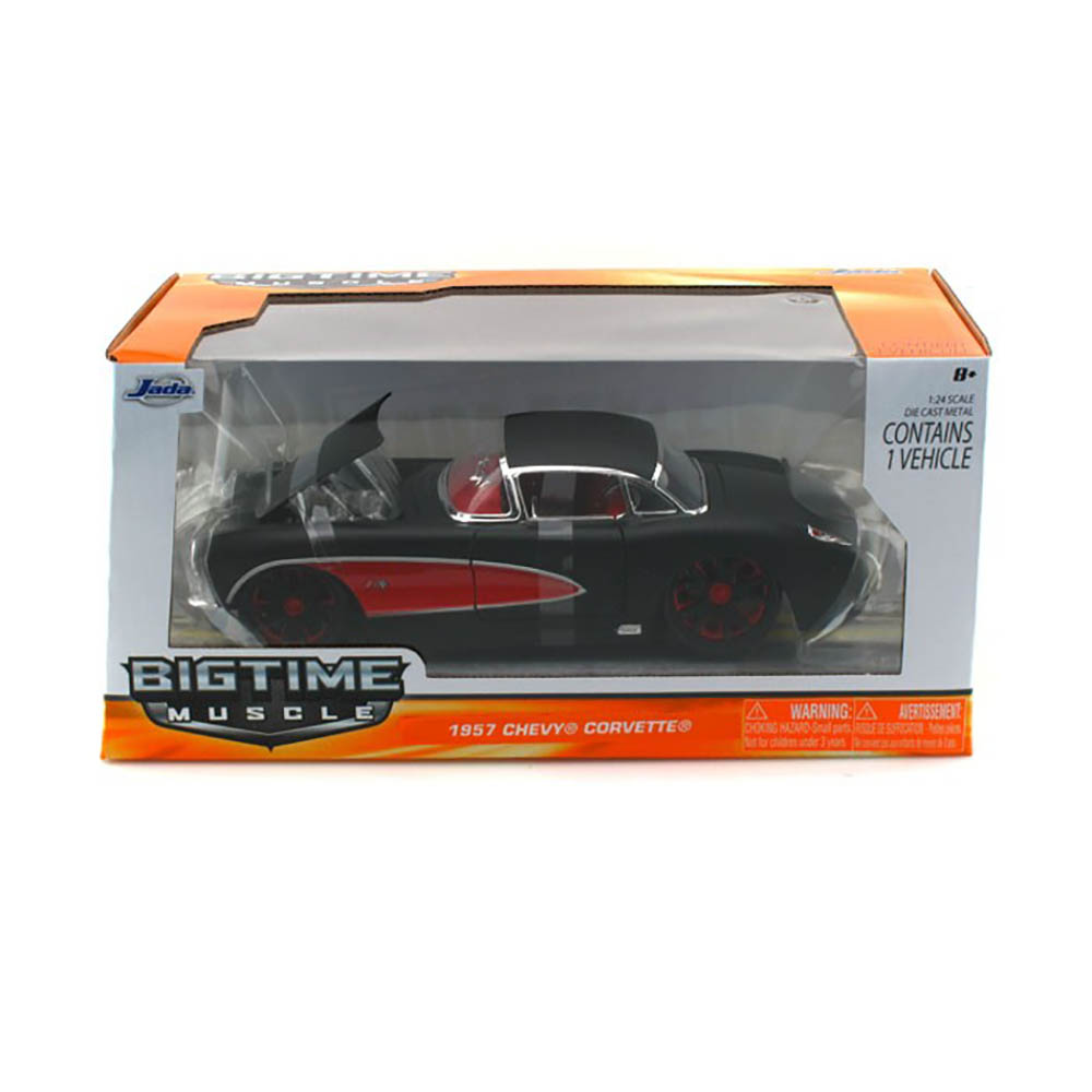 Miniatura Chevy Corvette 1957 Preto Jada Toys 1/24 - Imagem 5