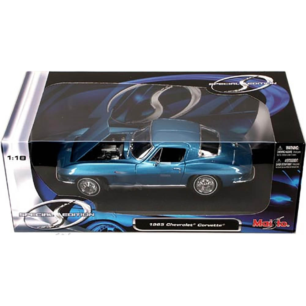 Miniatura Chevrolet Corvette 1965 Azul Maisto 1/18 - Imagem 2