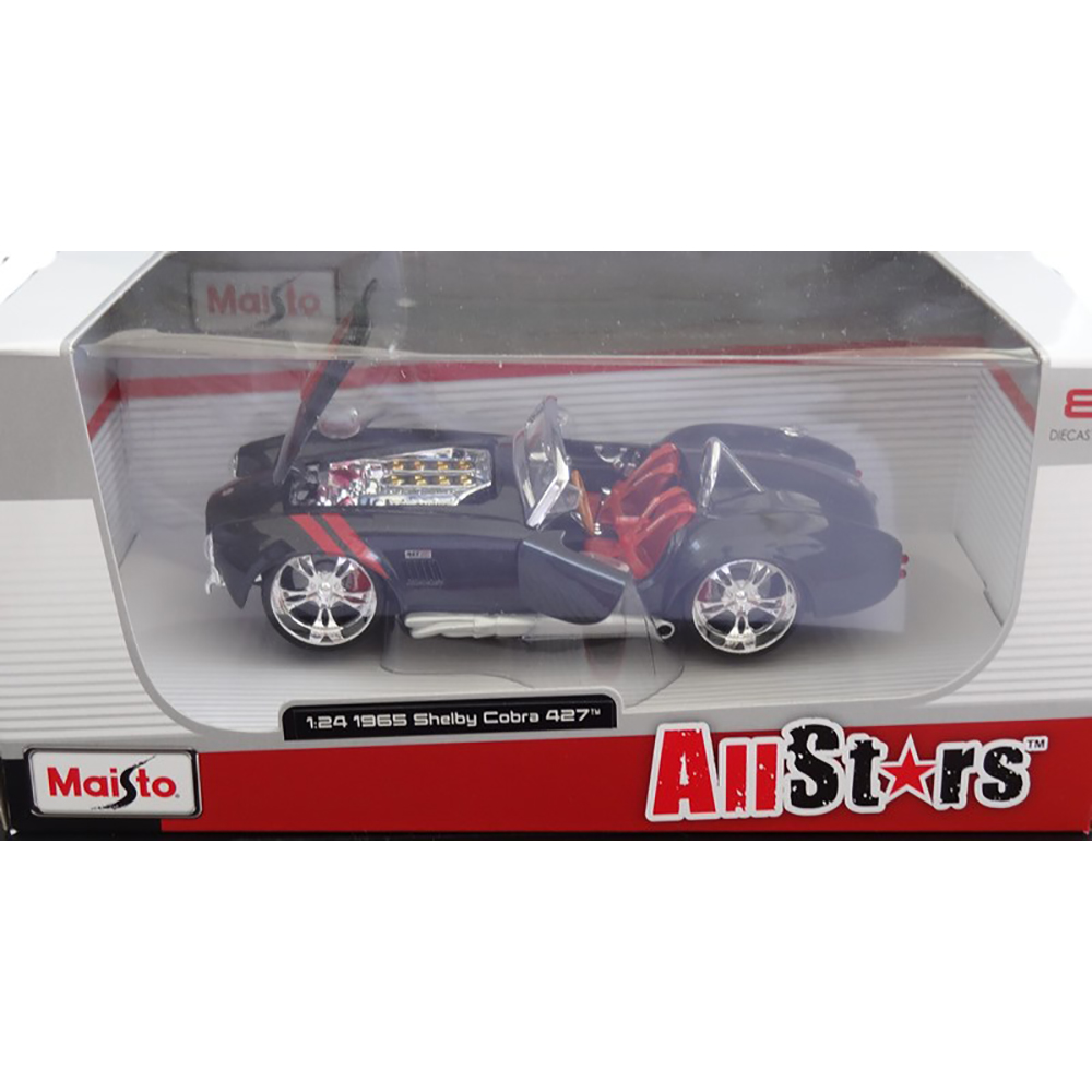1965 Shelby Cobra 427 All Stars 1:24 Maisto Preto - Imagem 5