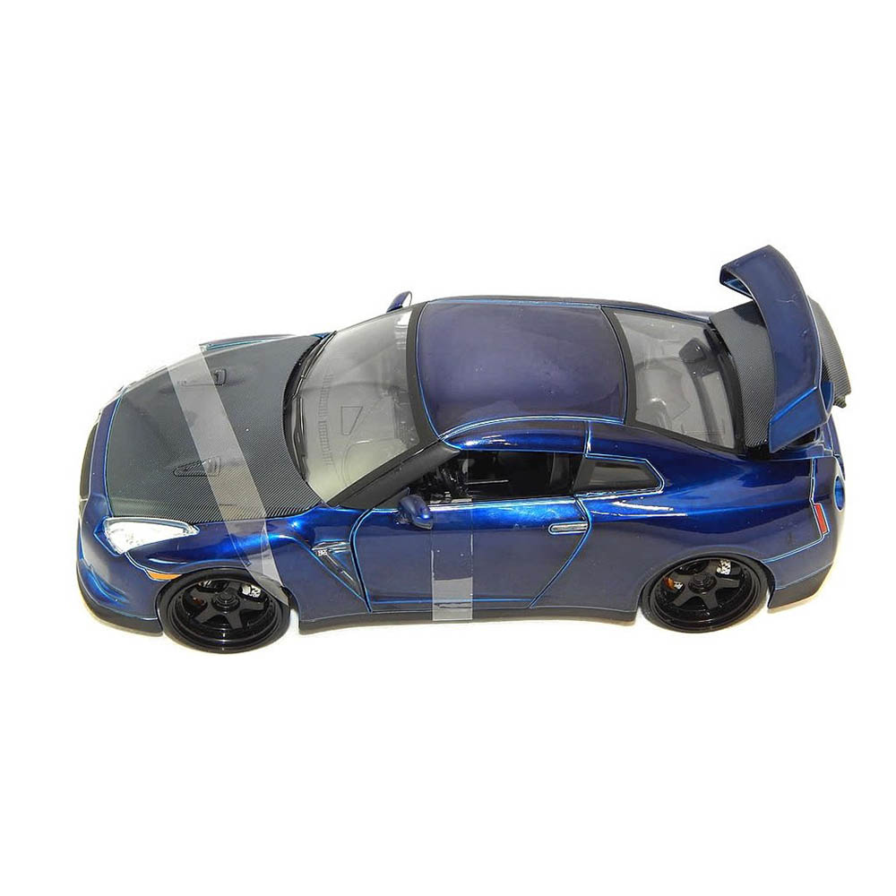 Miniatura Nissan GT-R 2009 Velozes e Furiosos 7 Azul 1/24 - Imagem 6