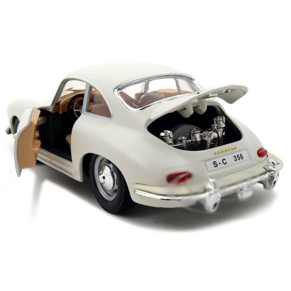 Miniatura Porsche 356B Coupe 1961 Creme Bburago 1/24 - Imagem 6