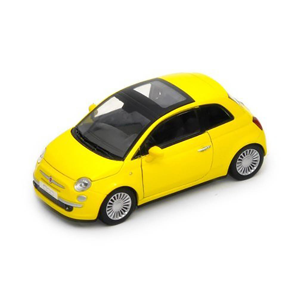 Miniatura Fiat Nuova 500 Amarelo Motormax 1/24