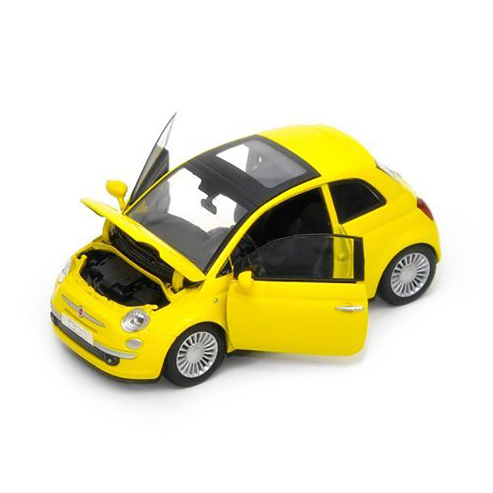 Miniatura Fiat Nuova 500 Amarelo Motormax 1/24 - Imagem 2