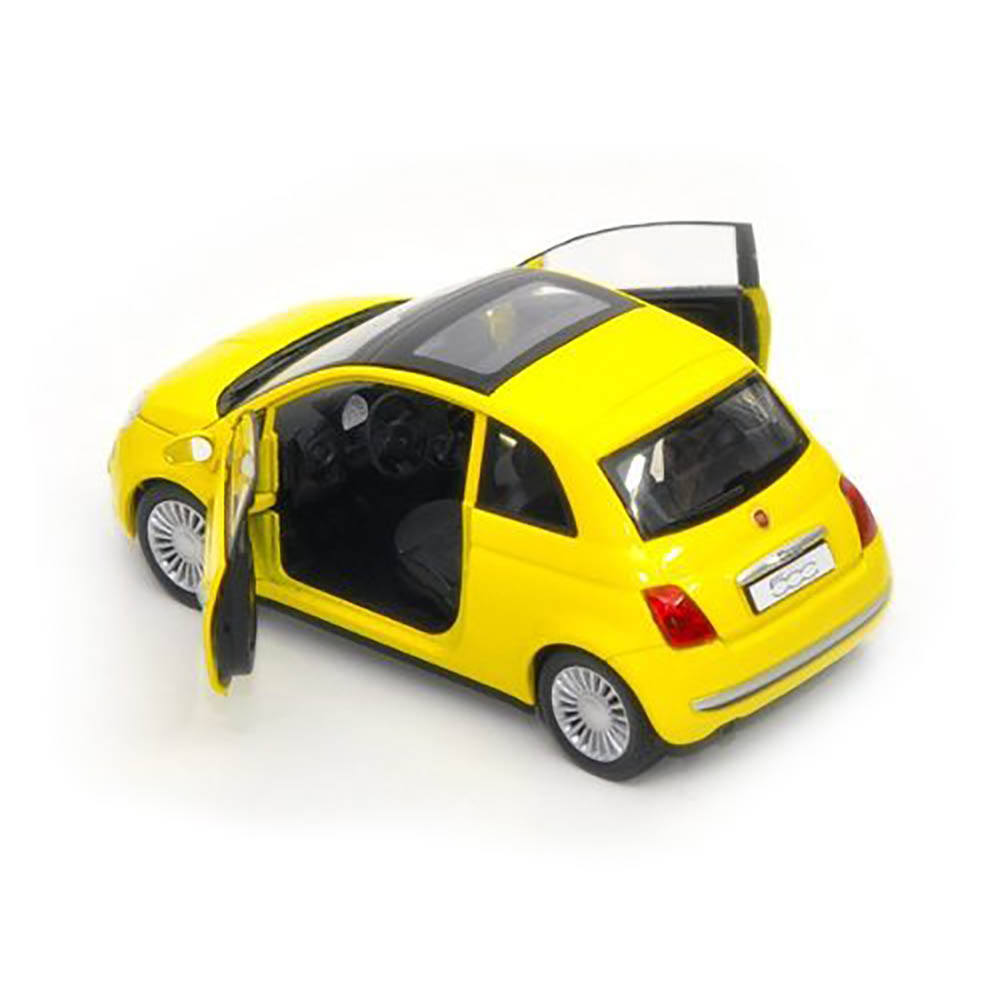 Miniatura Fiat Nuova 500 Amarelo Motormax 1/24 - Imagem 3