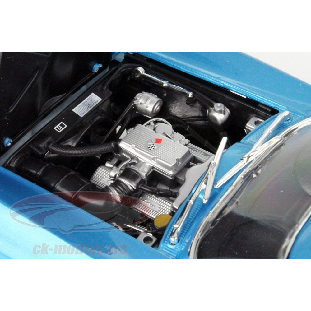 Miniatura Chevrolet Corvette 1965 Azul Maisto 1/18 - Imagem 5