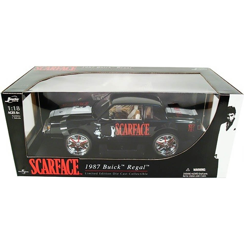 Miniatura Buick Regal Scarface 1987 Preto Jada Toys 1/18 - Imagem 2