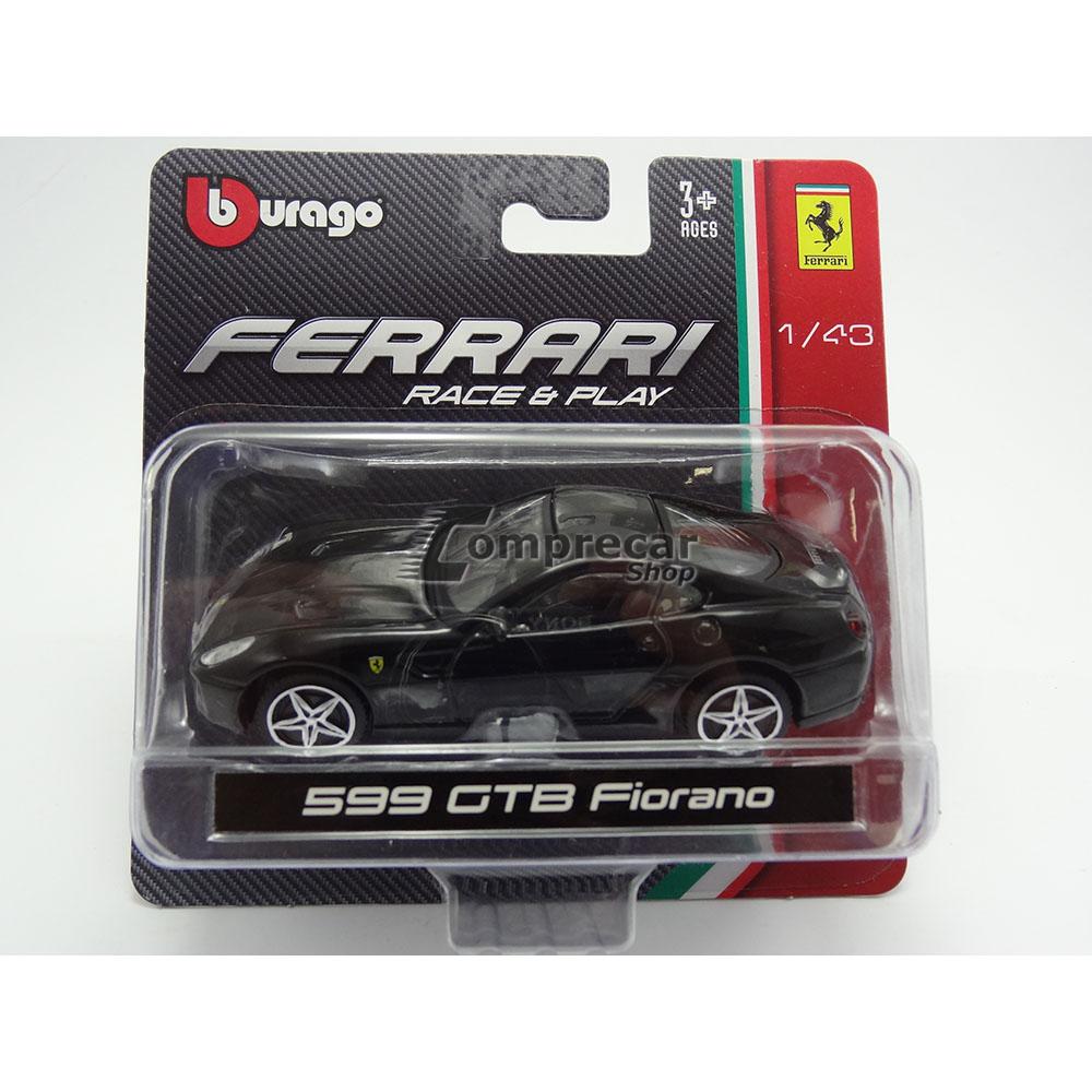 Miniatura Ferrari 599 Gtb Fiorano Race & Play Bburago 1/43