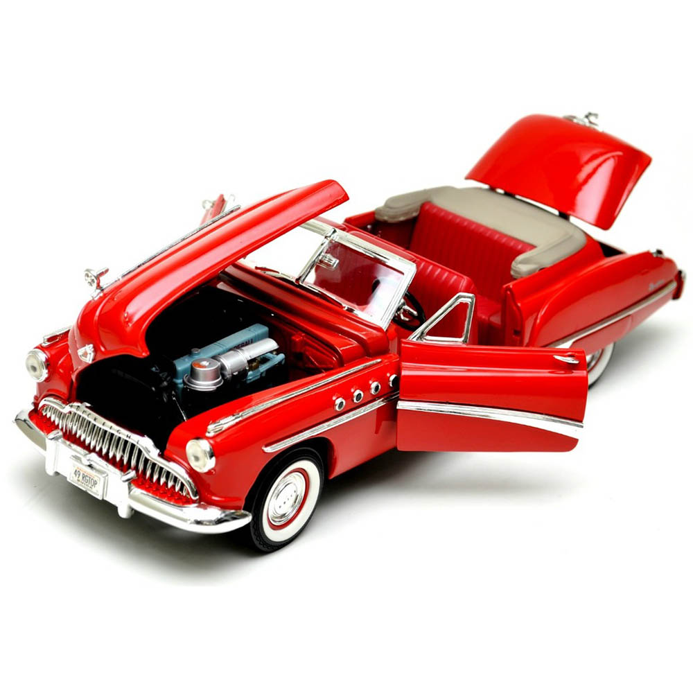 1949 Buick Roadmaster 1:18 Motormax Vermelho - Imagem 4