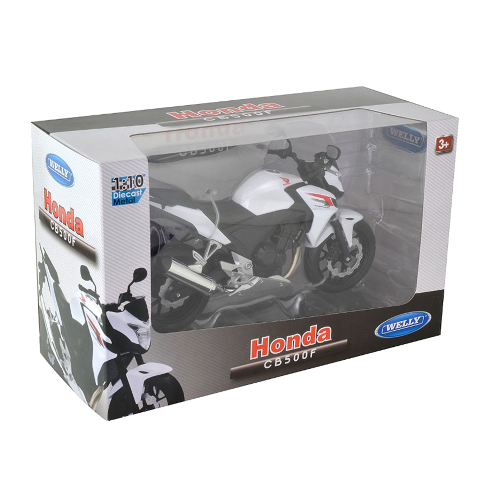 Miniatura Honda CB 500f Branco Welly 1/10 - Imagem 4