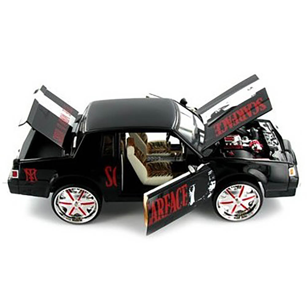 Miniatura Buick Regal Scarface 1987 Preto Jada Toys 1/18 - Imagem 3