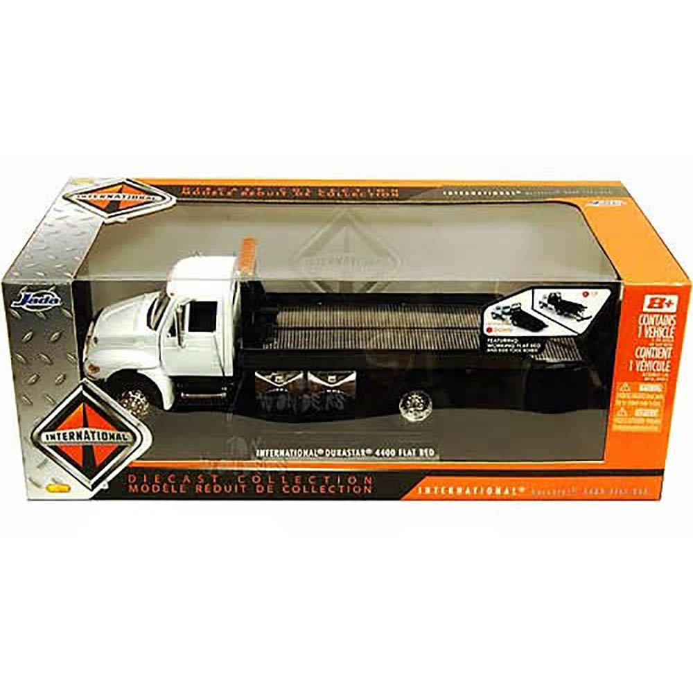 Caminhão Plataforma International Durastar 4400 Flat Bed 1:24 Jada Toys Branco - Imagem 2