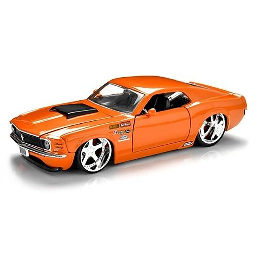 Miniatura Ford Mustang Boss 429 1970 Laranja Toys 1/24
