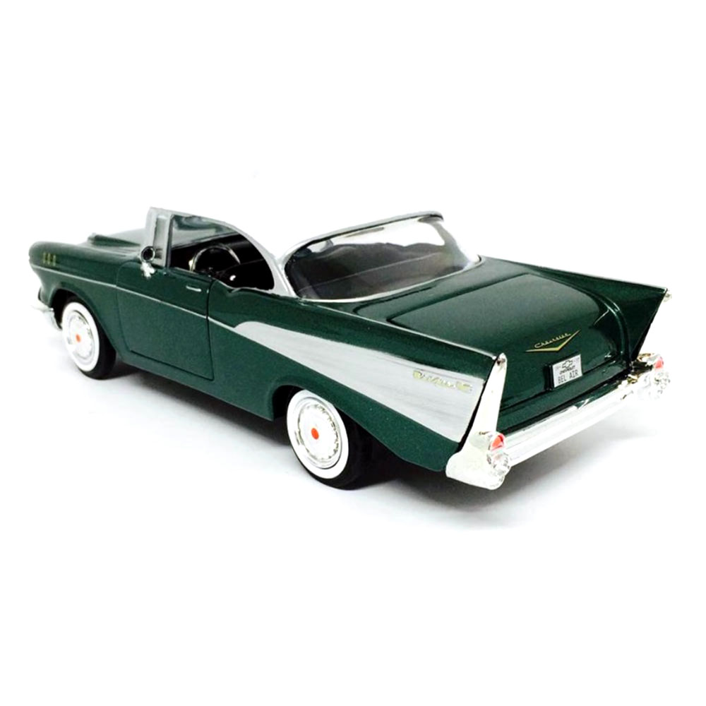 Miniatura Chevy Bel Air 1957 Verde Motormax 1/24 - Imagem 2