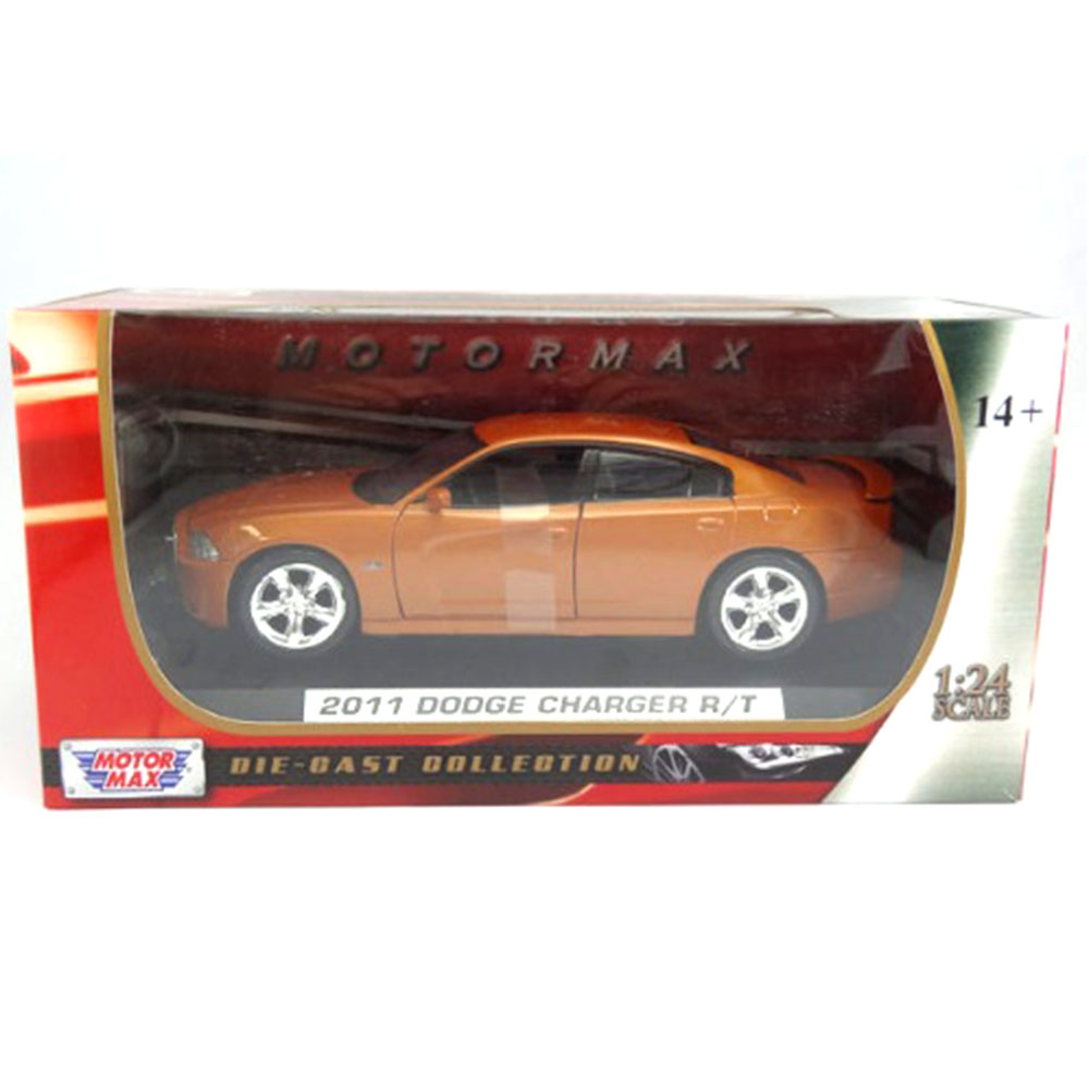 Miniatura Dodge Charger R/T 2011 Laranja Motormax 1/24 - Imagem 3