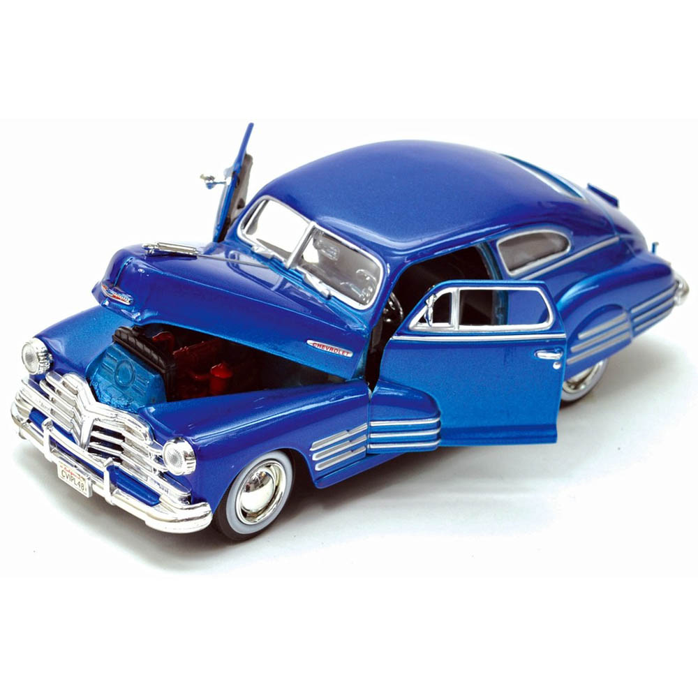 1948 Chevy Aerosedan Fleetline Motormax 1:24 AZul - Imagem 2