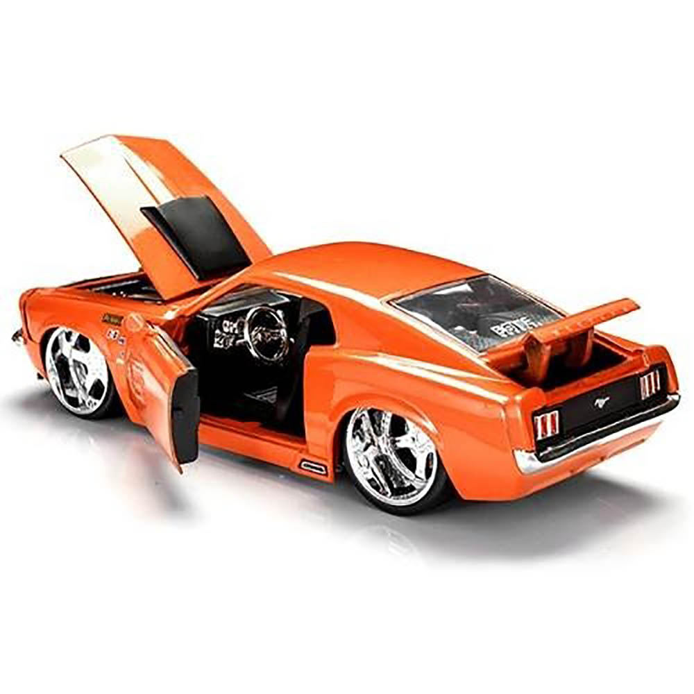 Miniatura Ford Mustang Boss 429 1970 Laranja Toys 1/24 - Imagem 2