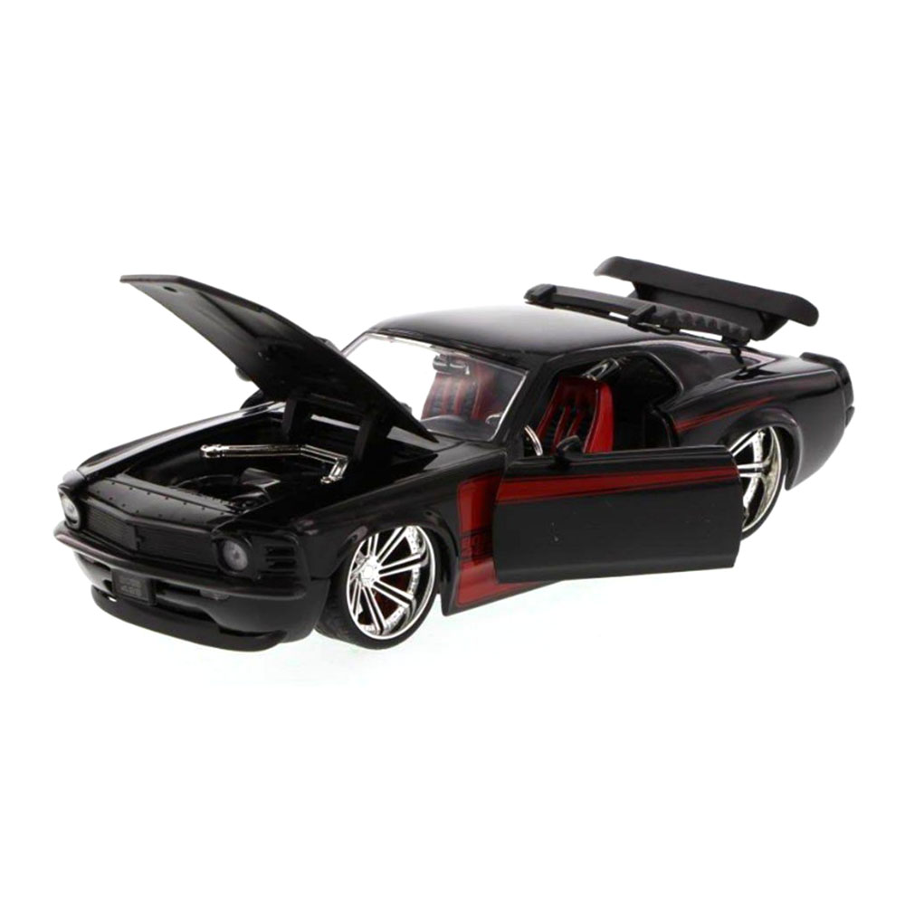 Miniatura Ford Mustang Boss 429 1970 Preto Jada 1/24 - Imagem 2