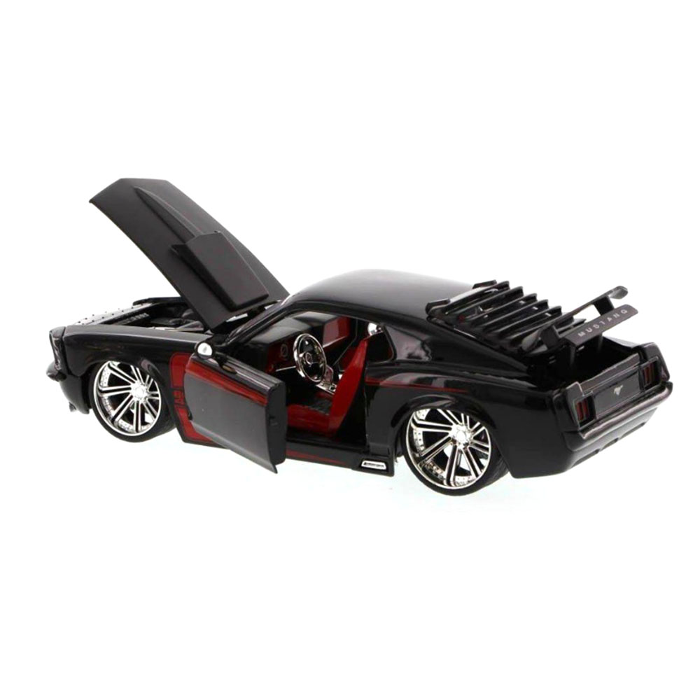 Miniatura Ford Mustang Boss 429 1970 Preto Jada 1/24 - Imagem 3