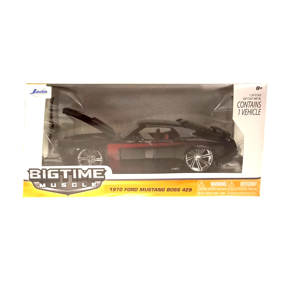Miniatura Ford Mustang Boss 429 1970 Preto Jada 1/24 - Imagem 4