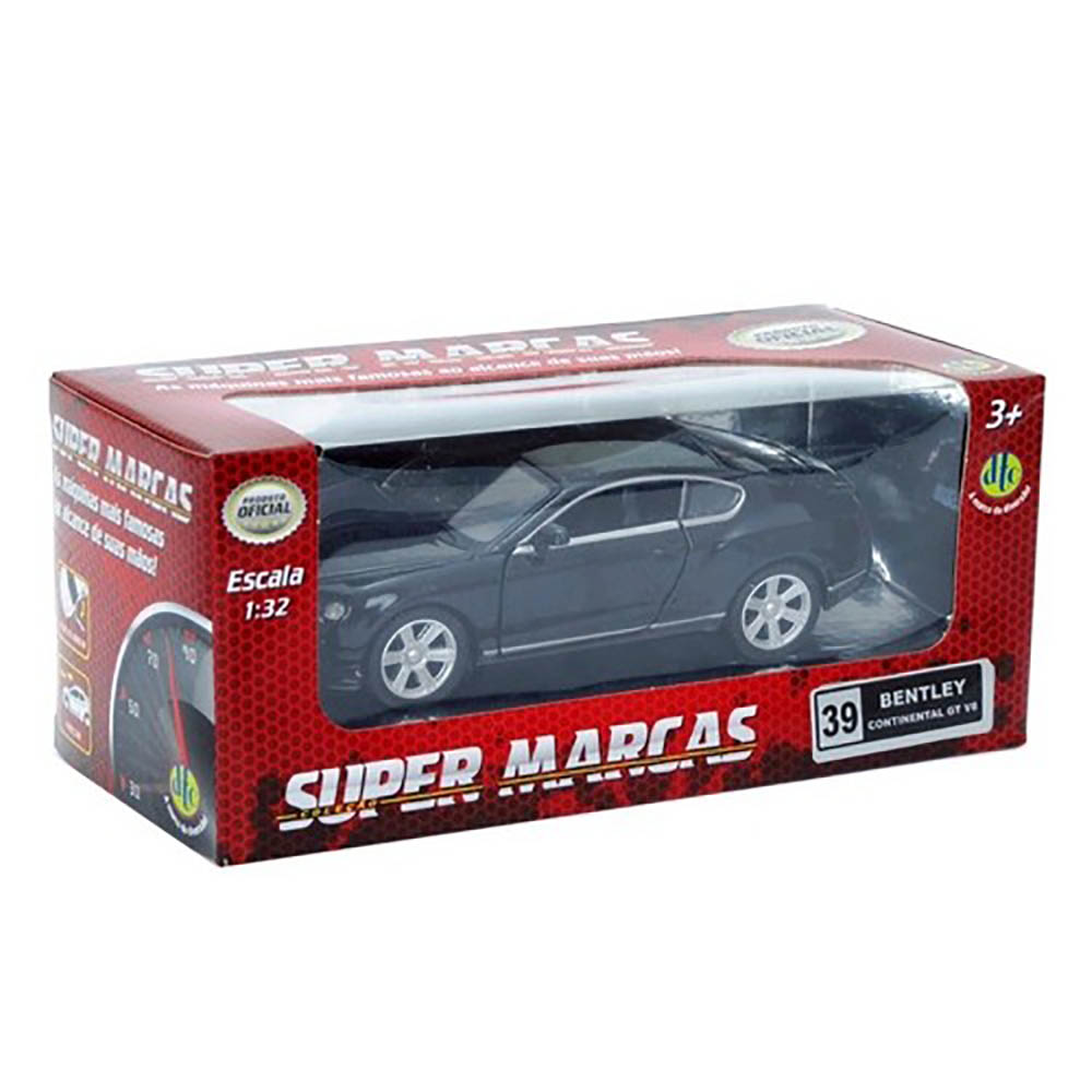 Bentley Continental Gt V8 1:32 Super Marcas preto - Imagem 2