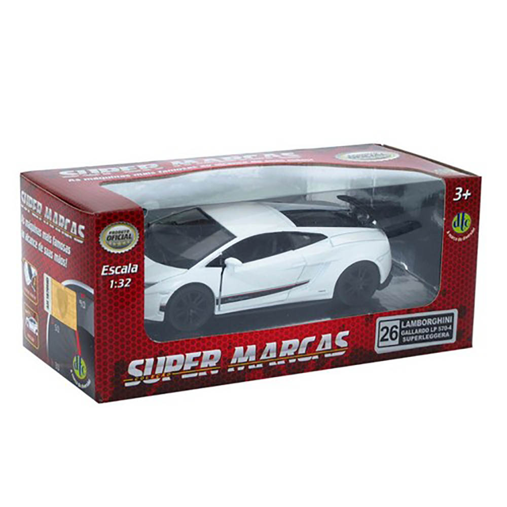 Lamborghini Gallardo Lp570-4 Superleggera 1:32 Branco Super Marcas - Imagem 4