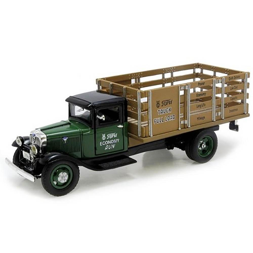 Miniatura Ford Bb 1934 Stake Bed Verde Unique Réplicas 1/43