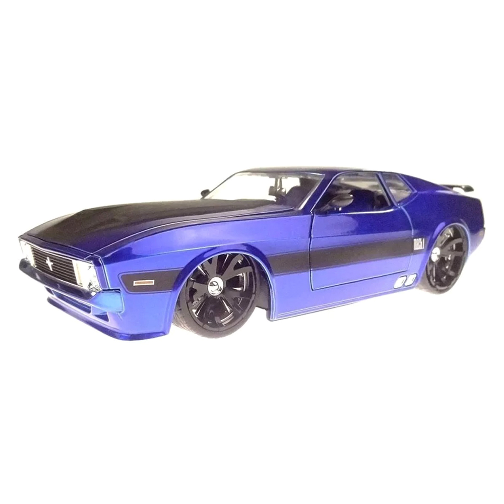 Miniatura Ford Mustang Mach 1 1973 Azul Jada Toys 1/24
