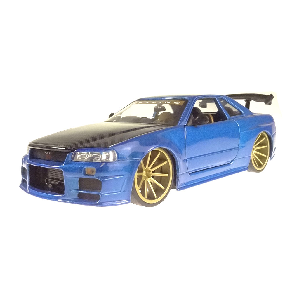 Miniatura Nissan Skyline Gtr - Bnr 34 Azul Jada Toys 1/24