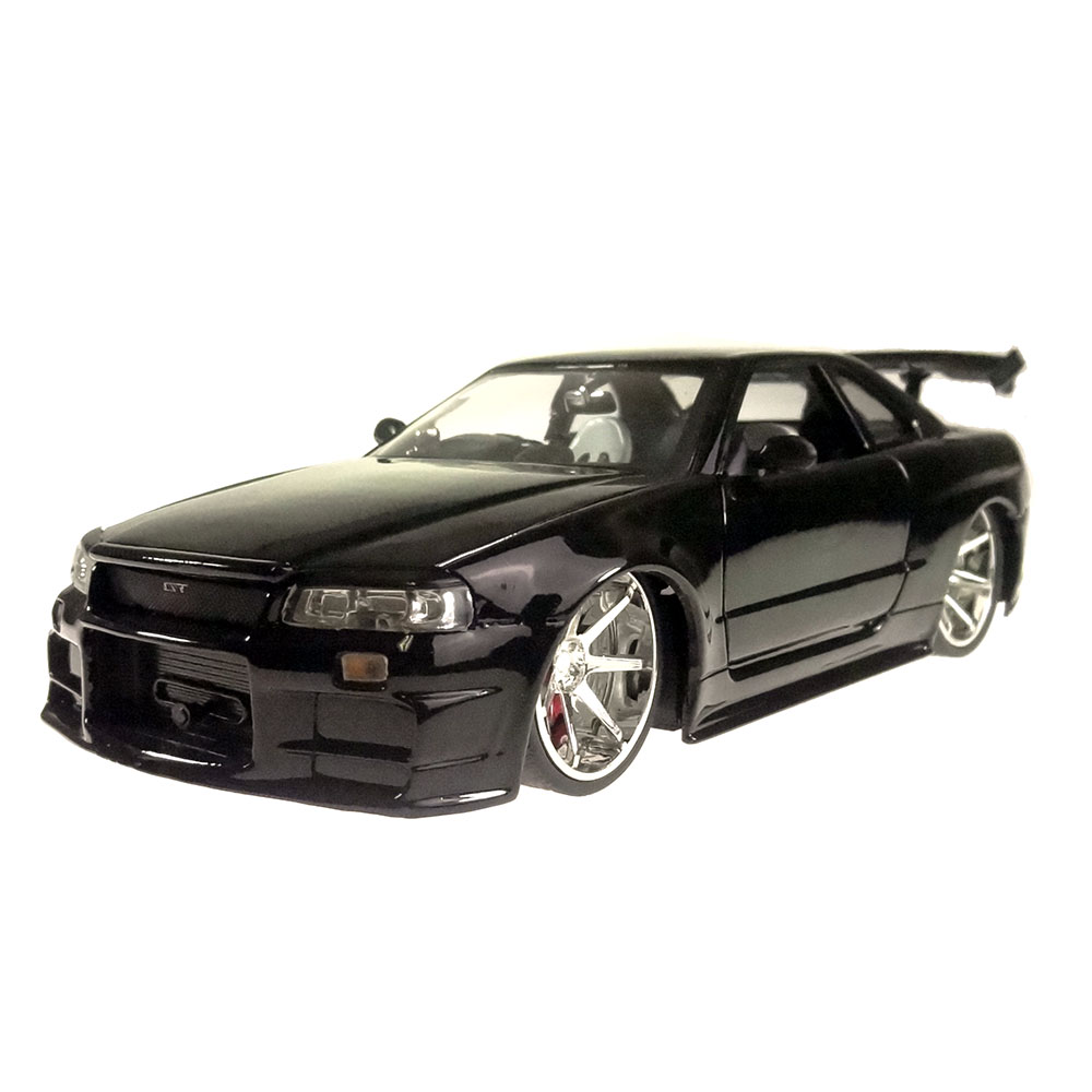 Miniatura Nissan Skyline Gtr - Bnr 34 Preto Jada Toys 1/24