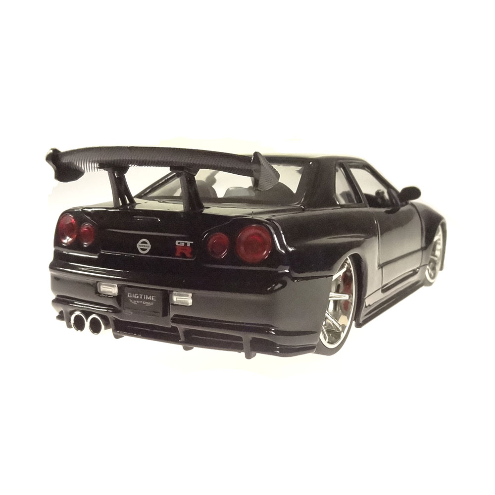 Miniatura Nissan Skyline Gtr - Bnr 34 Preto Jada Toys 1/24 - Imagem 2